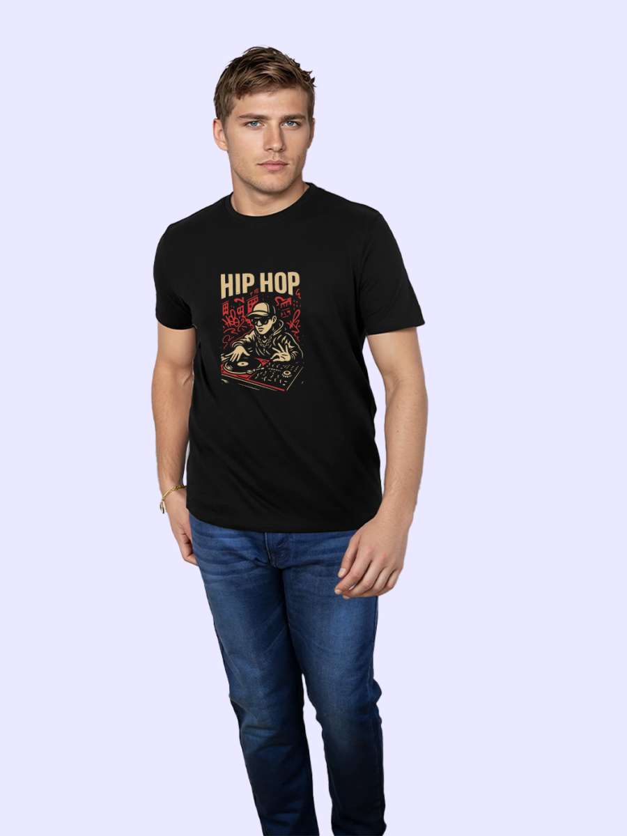 Hip Hop T-Shirt For Men - Half Sleeve - Image 4