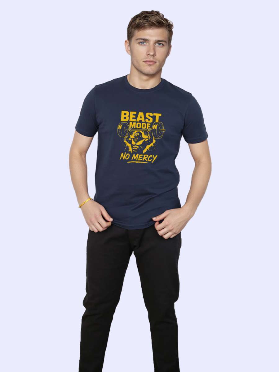 Beast Mode T-Shirt For Men - Half Sleeve - Image 4