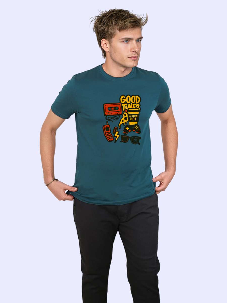 Good Times T-Shirt For Men - Half Sleeve - Image 4