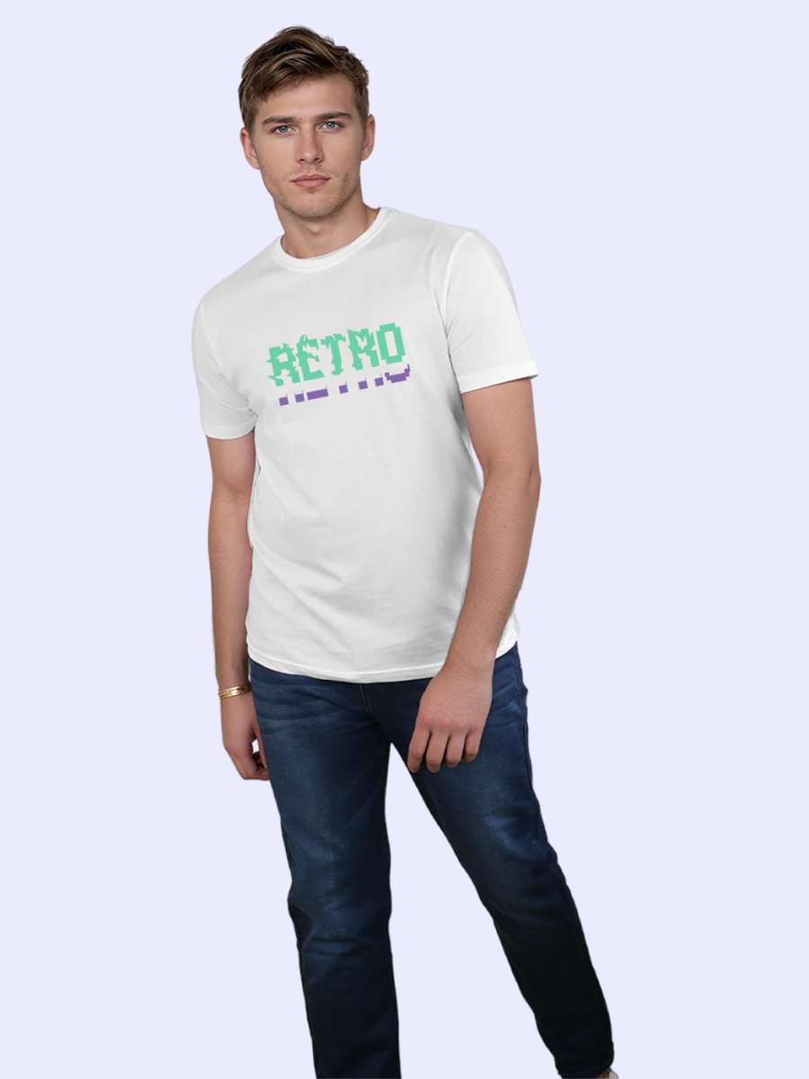 Retro T-Shirt For Men - Half Sleeve - Image 4
