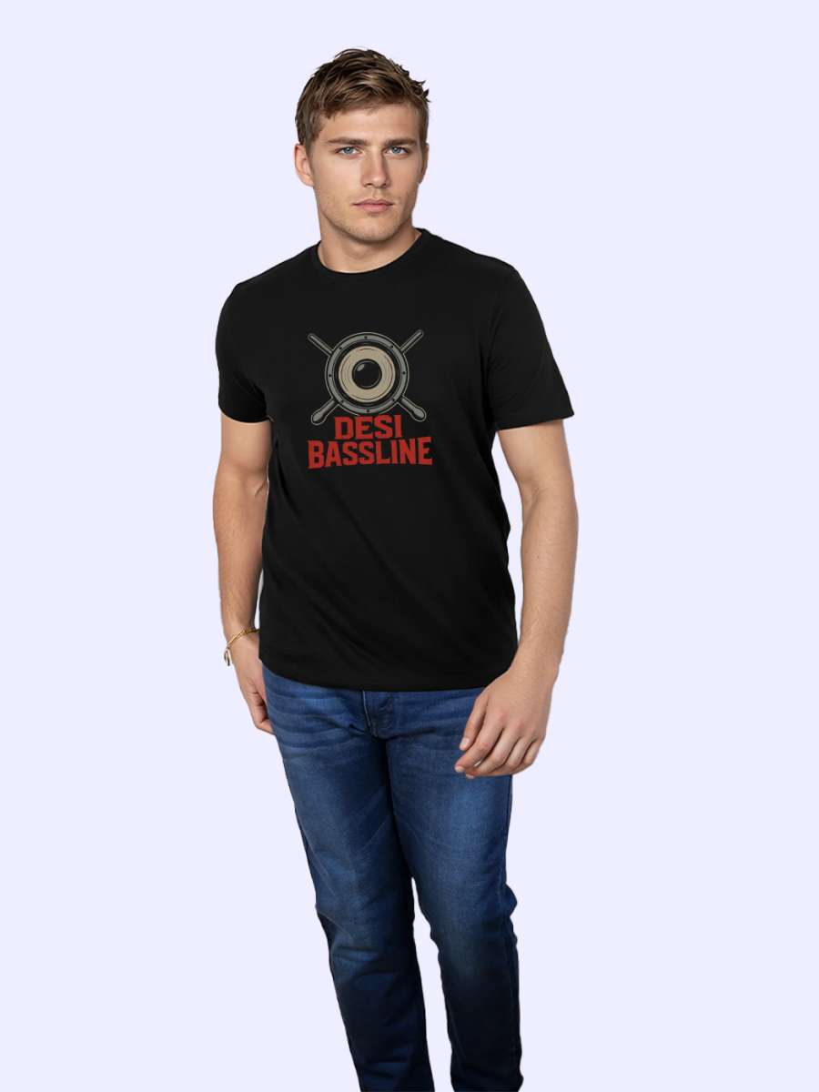 Desi Bassline T-Shirt For Men - Half Sleeve - Image 4