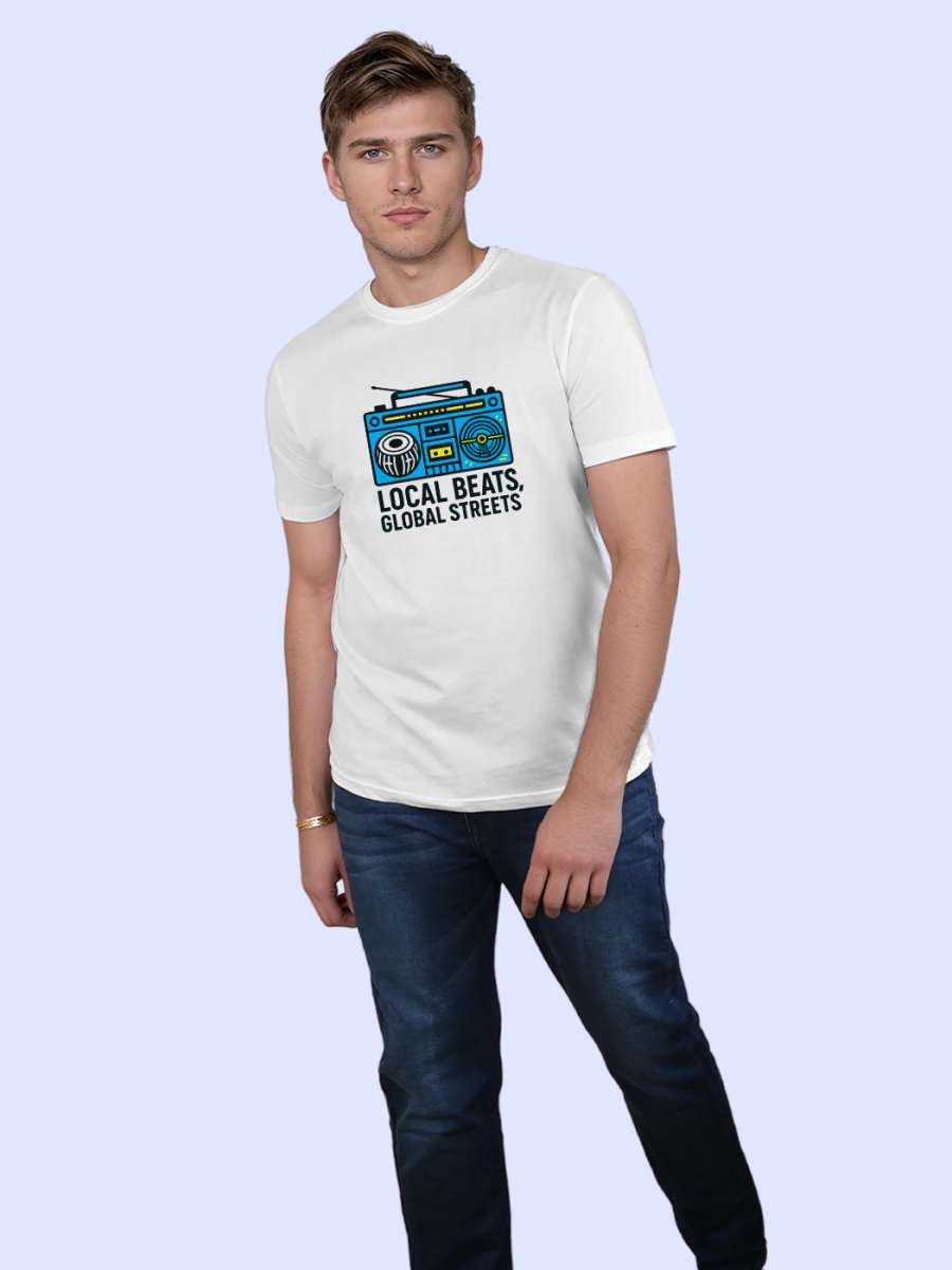 Local Beats T-Shirt For Men - Half Sleeve - Image 4