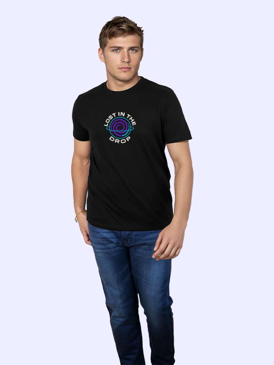Lost In The Drop T-Shirt For Men - Half Sleeve - Image 4