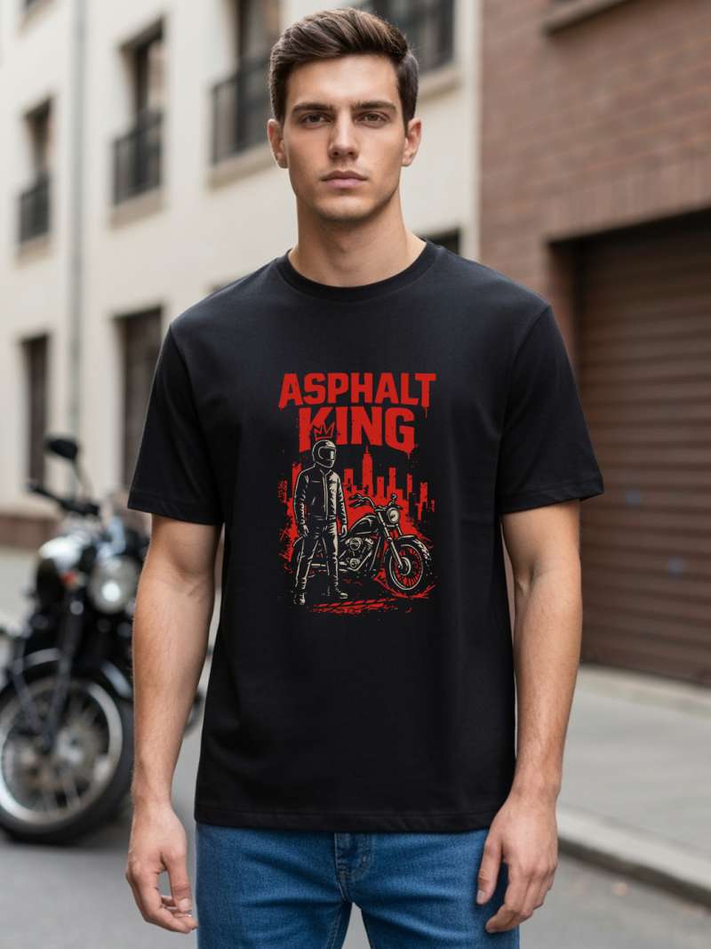 Asphalt King T-Shirt For Men - Half Sleeve