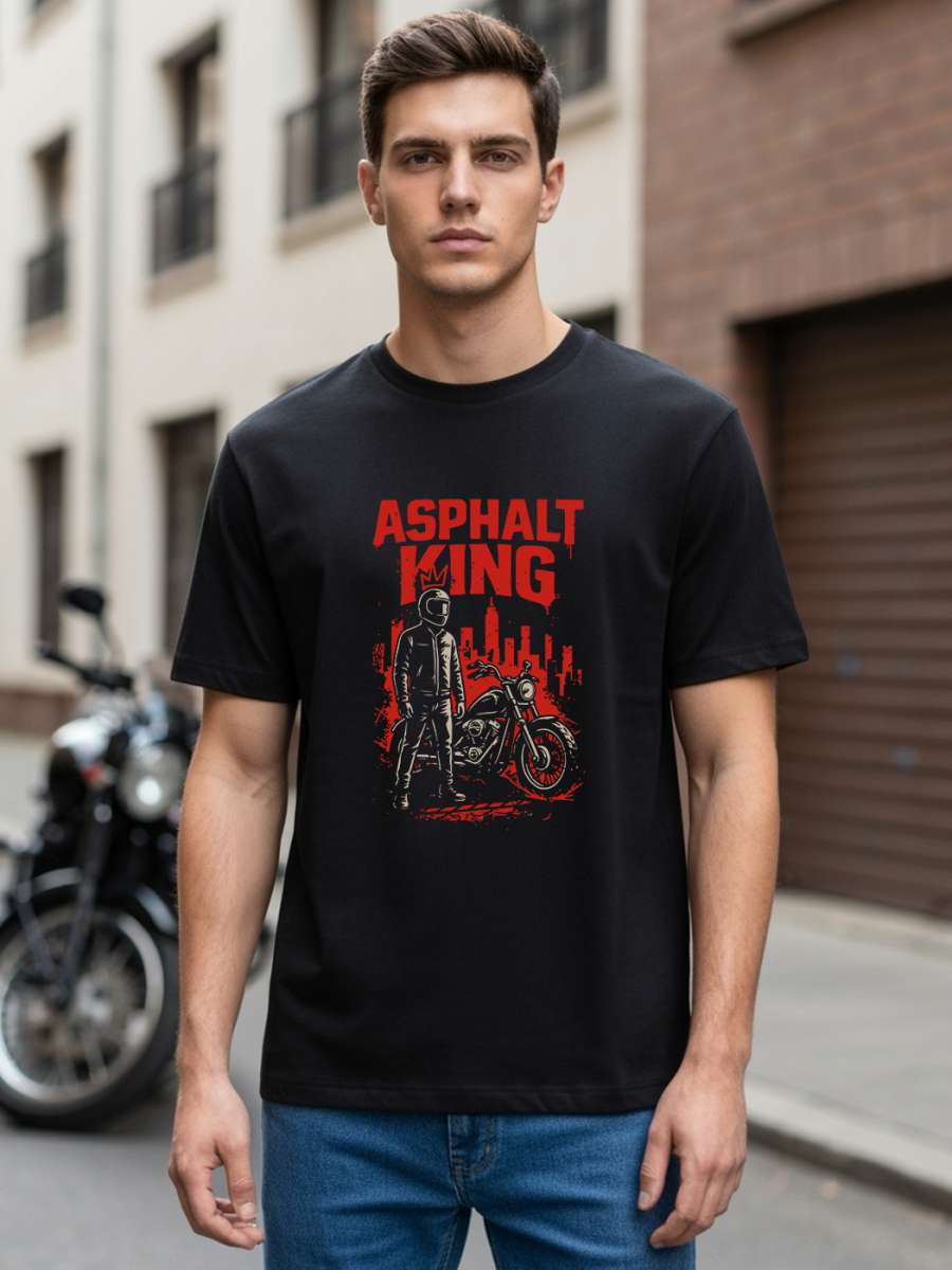 Asphalt King T-Shirt For Men - Half Sleeve