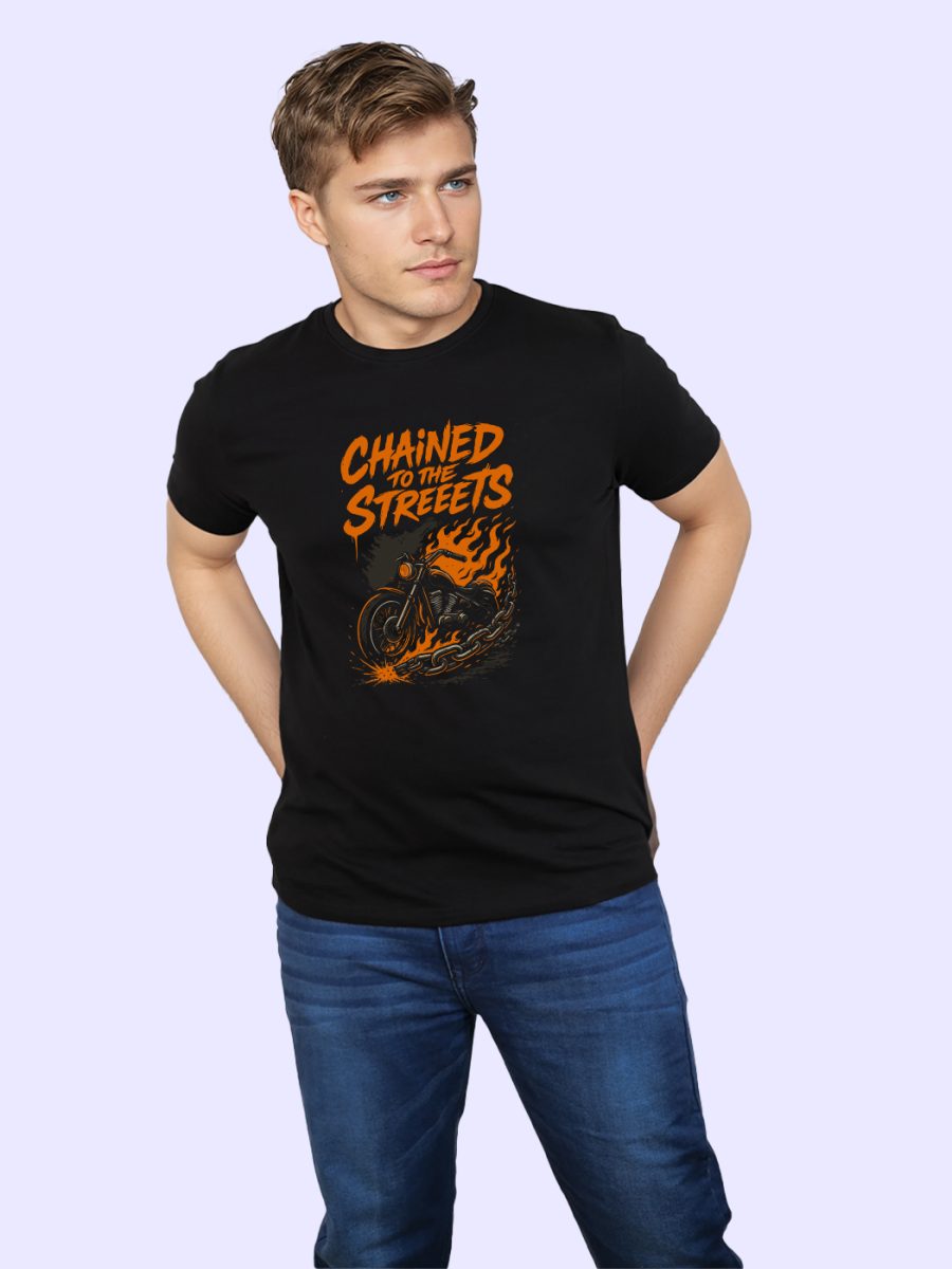 Chained To The Streets T-Shirt For Men - Half Sleeve - Image 3