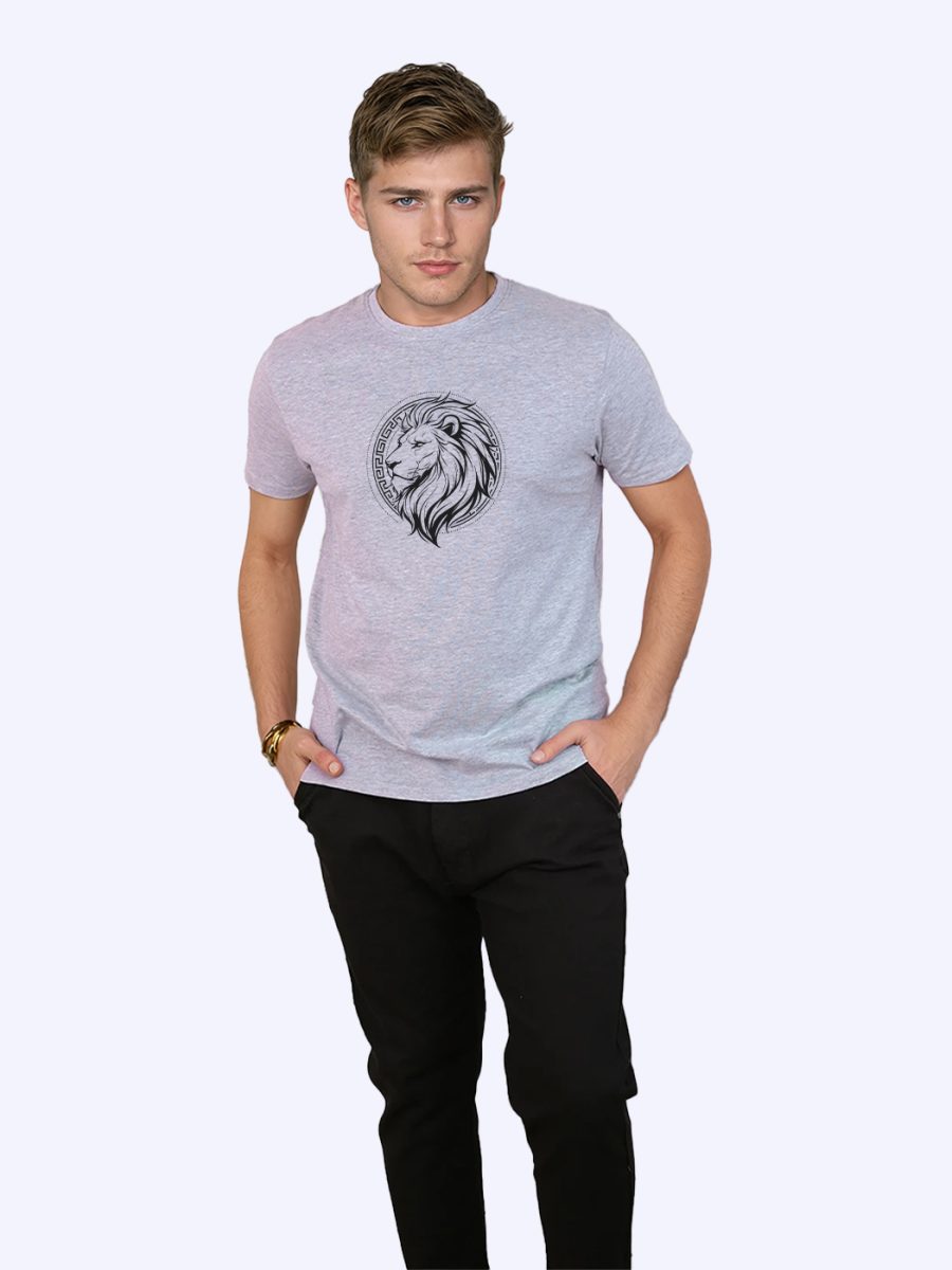 Lion T-Shirt For Men - Half Sleeve - Image 3