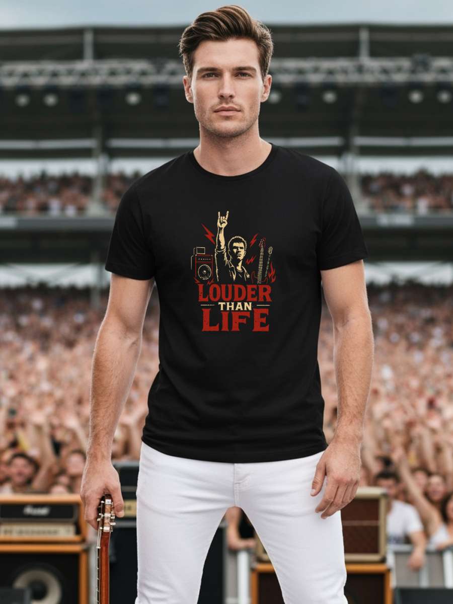 Louder Than Life T-Shirt For Men - Half Sleeve