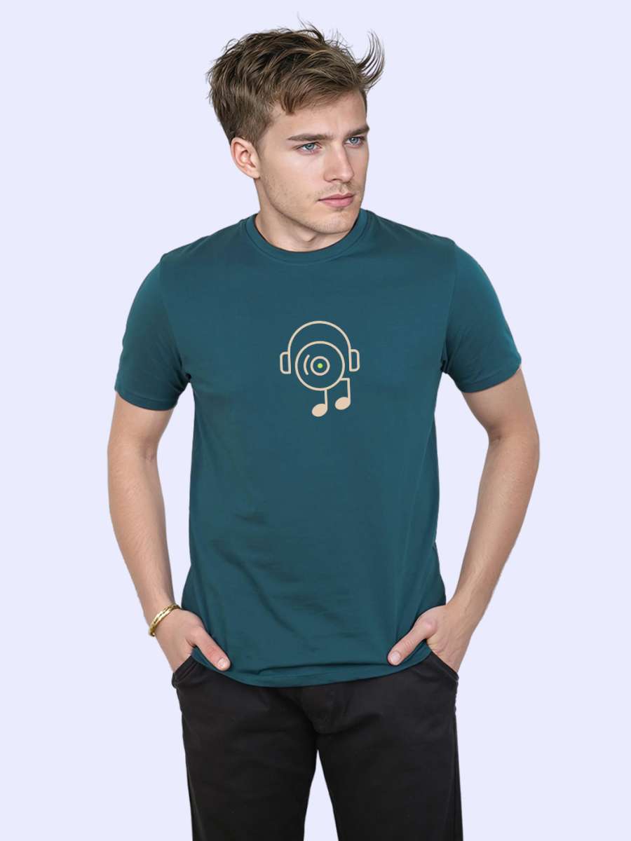 Vinyl Vibes T-Shirt For Men - Half Sleeve - Image 3