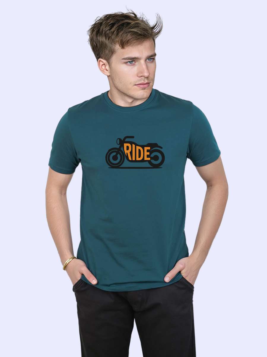 Motorcycle Ride T-Shirt For Men - Half Sleeve - Image 3