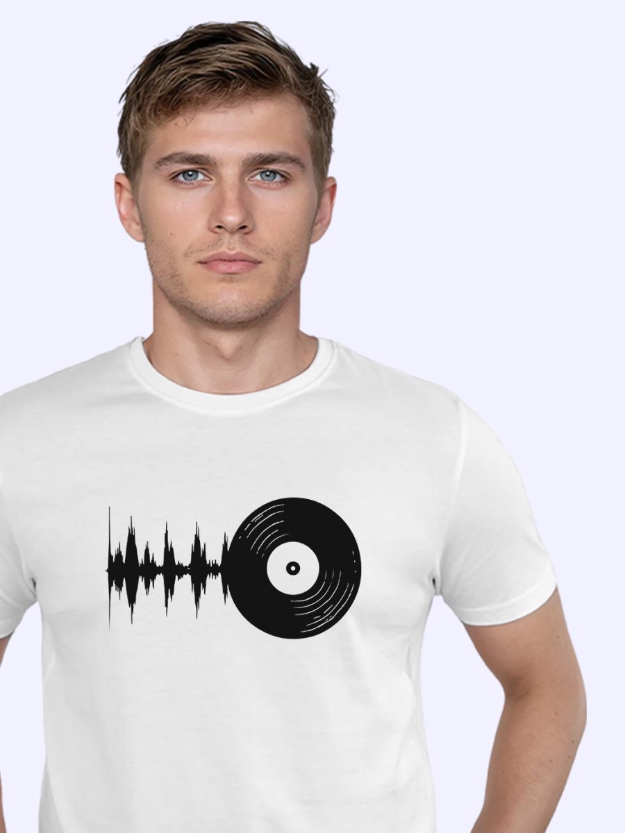 Vinyl Graphic T-Shirt For Men - Half Sleeve - Image 2