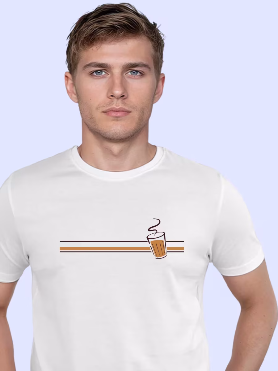 Chai Addict T-Shirt For Men - Half Sleeve - Image 2