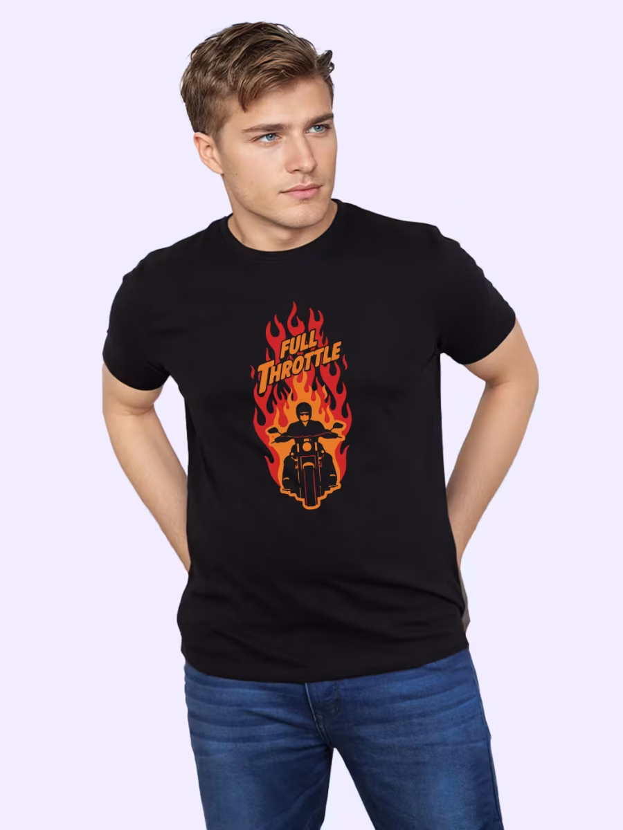 Full Throttle T-Shirt For Men - Half Sleeve - Image 3