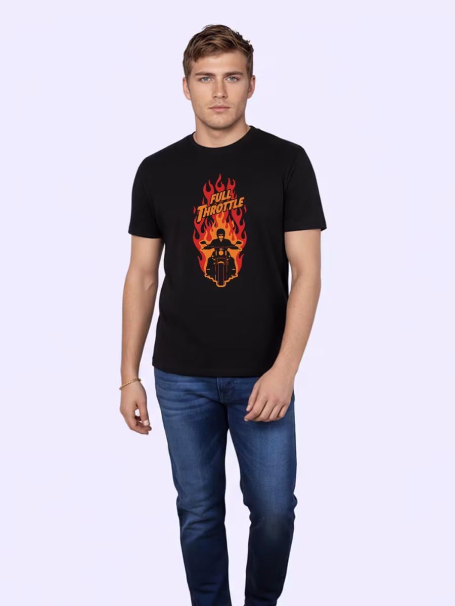 Full Throttle T-Shirt For Men - Half Sleeve - Image 4