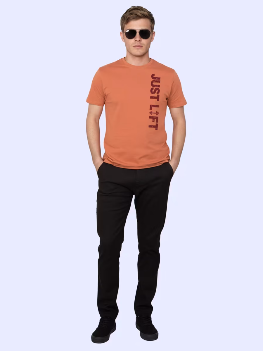 Just Lift T-Shirt For Men - Half Sleeve - Image 3