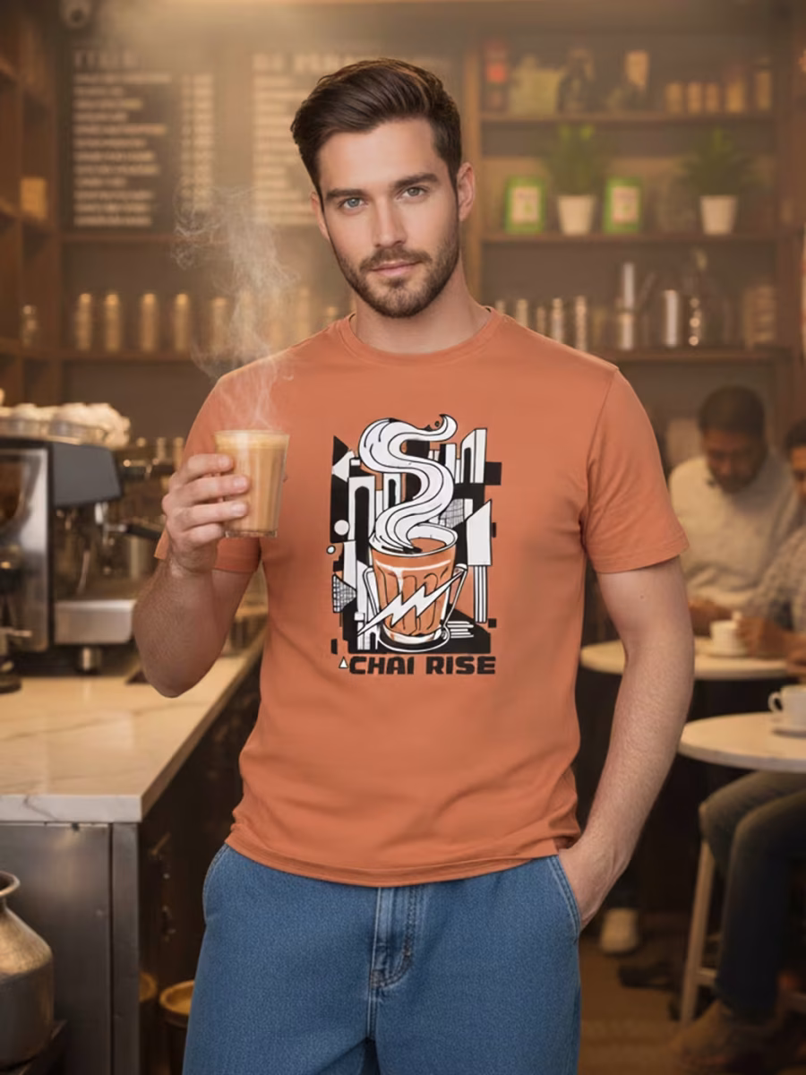 Chai Rise T-Shirt For Men - Half Sleeve