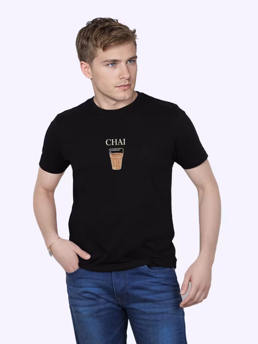 Chai Printed T-Shirt For Men - Half Sleeve