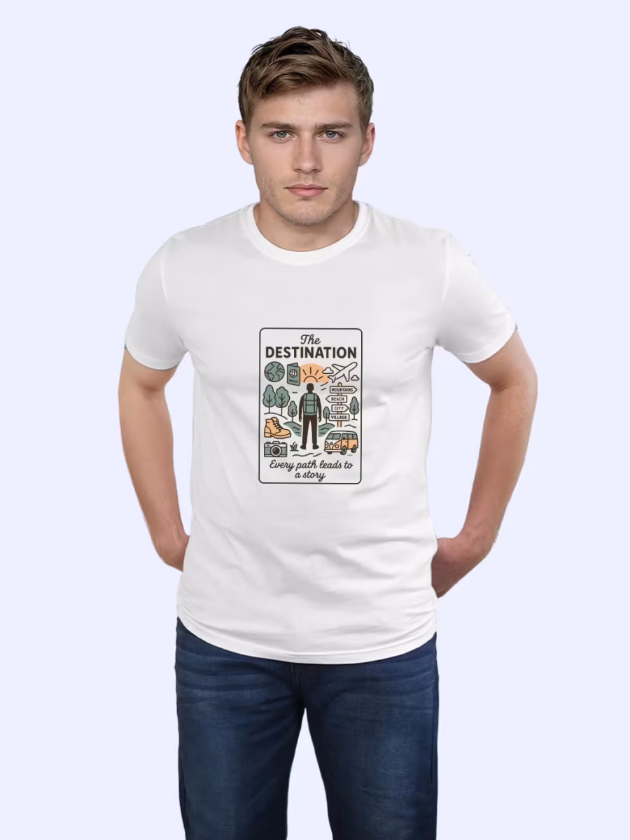 The Destination T-Shirt For Men - Half Sleeve