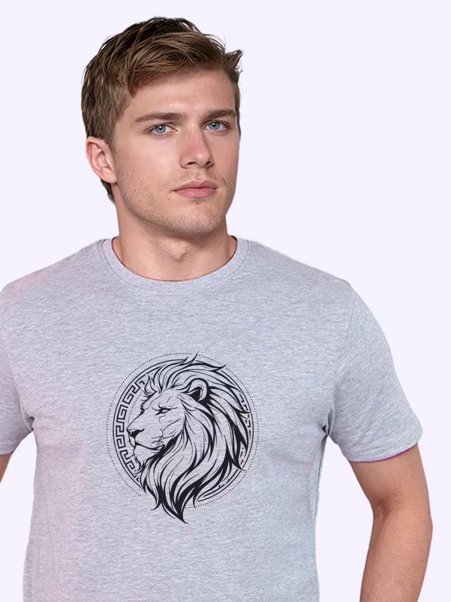 Lion T-Shirt For Men - Half Sleeve