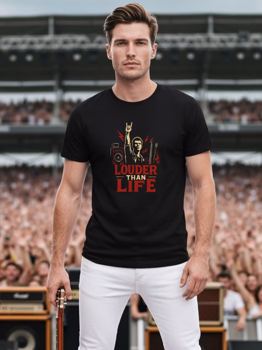 Louder Than Life T-Shirt For Men - Half Sleeve