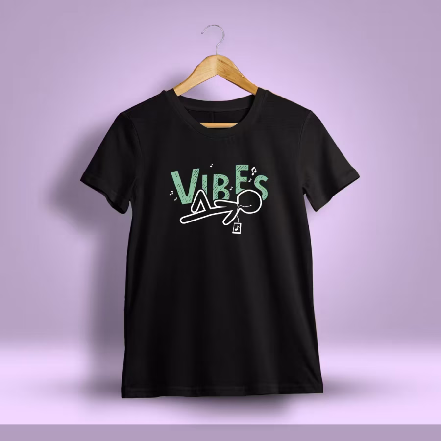 Music Vibes Printed T-Shirt For Men - Half sleeve