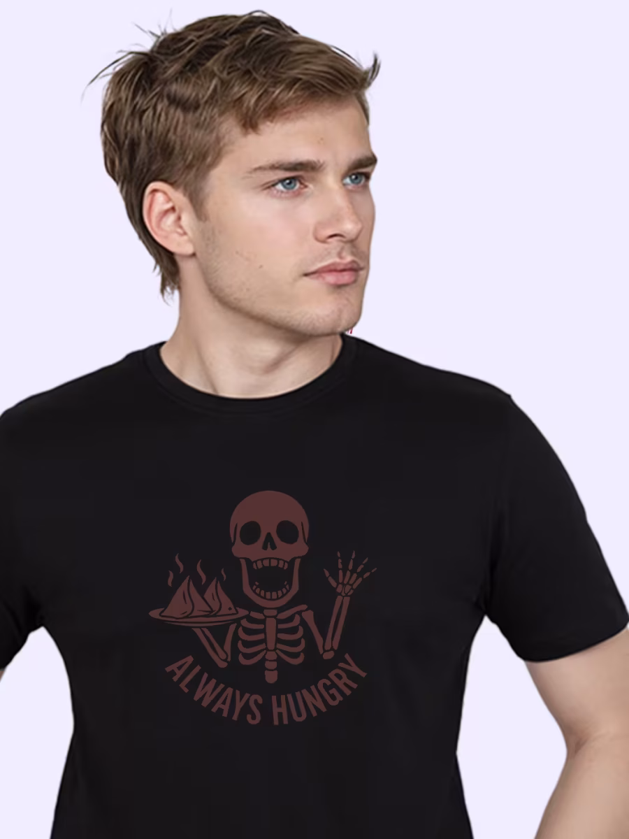 Always Hungry Samosa T-Shirt For Men - Half Sleeve - Image 2