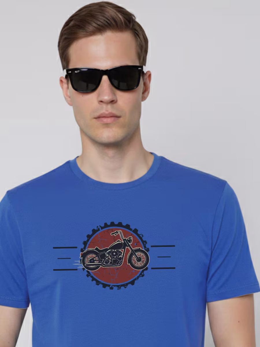 Classic Bike T-Shirt For Men - Half Sleeve - Image 2