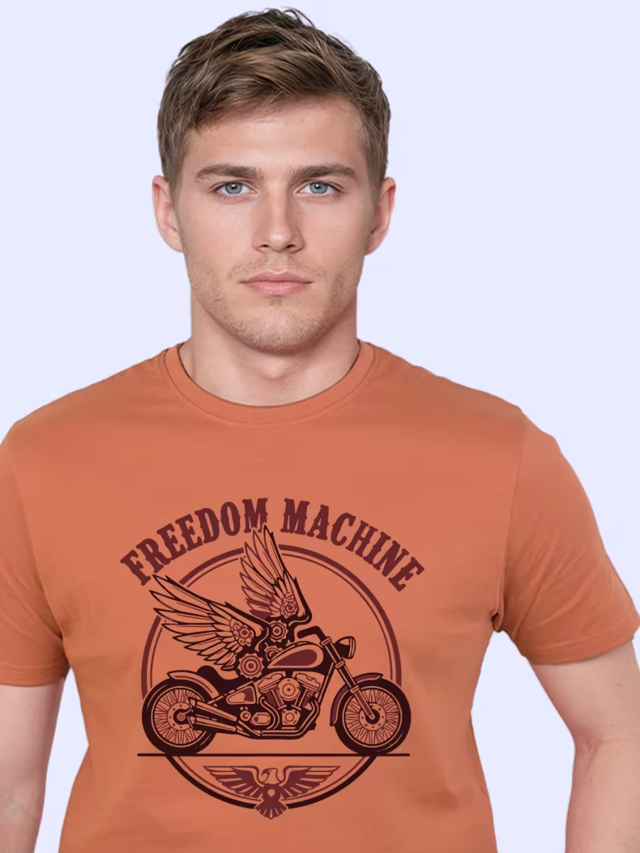 Freedom Machine T-Shirt For Men - Half Sleeve - Image 2