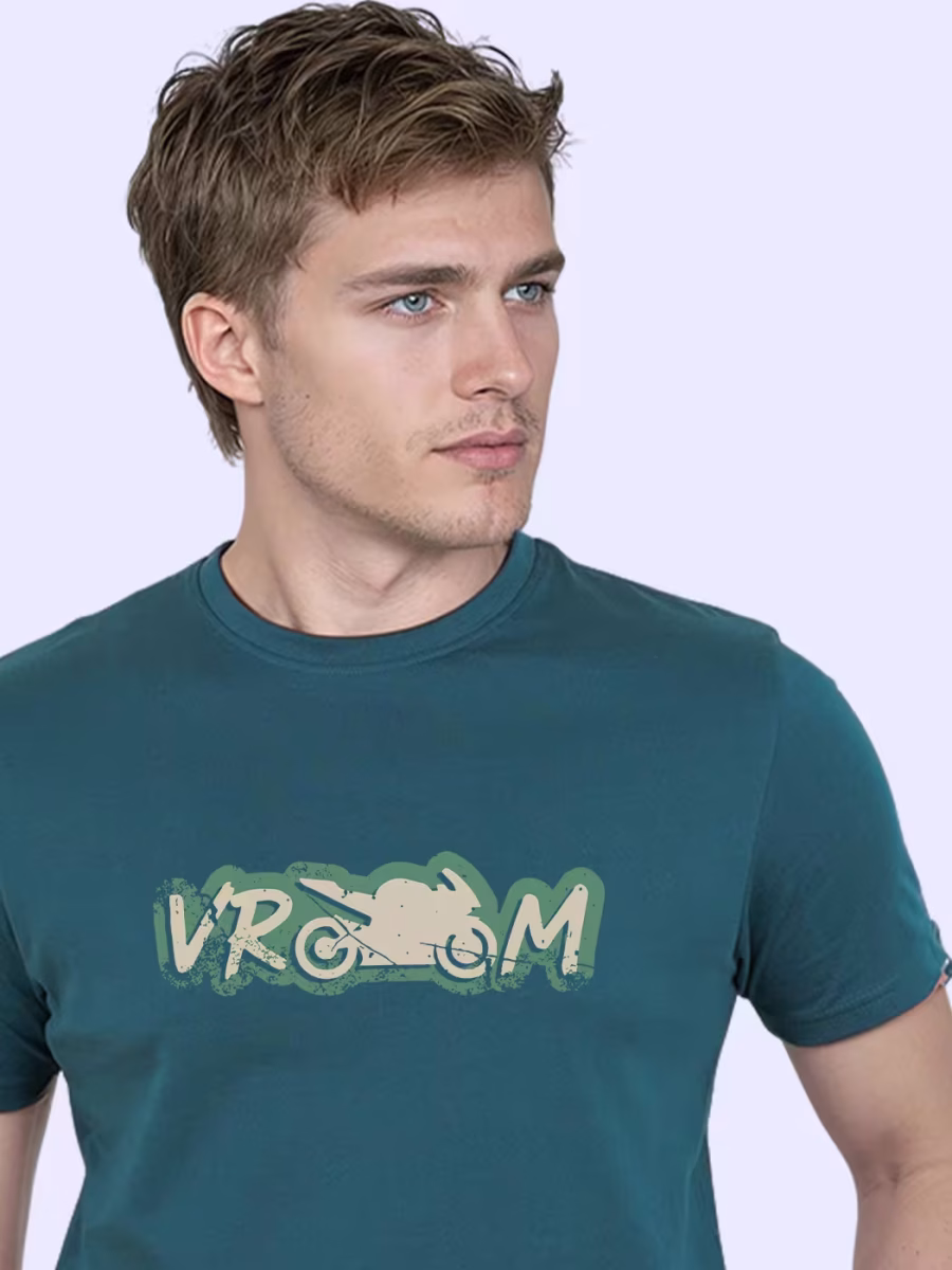 Vroom T-Shirt For Men - Half Sleeve - Image 2