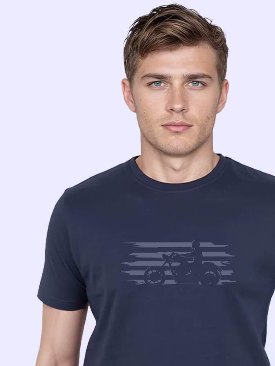 Motorcycle Trip T-Shirt For Men - Half Sleeve - Image 2