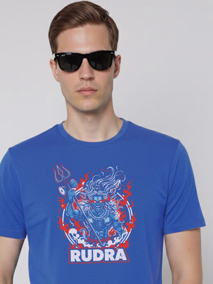 Rudra T-Shirt For Men - Half Sleeve - Image 2