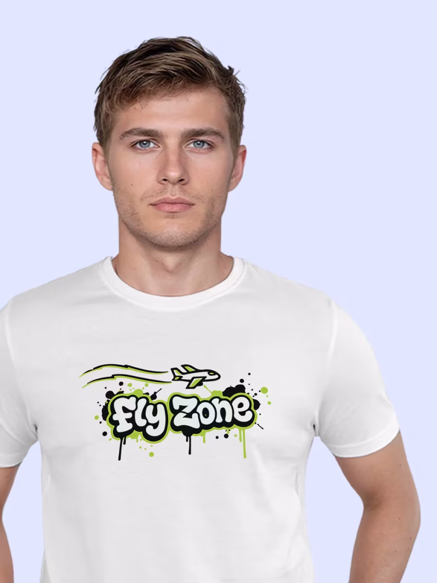 Fly Zone T-Shirt For Men - Half Sleeve - Image 2