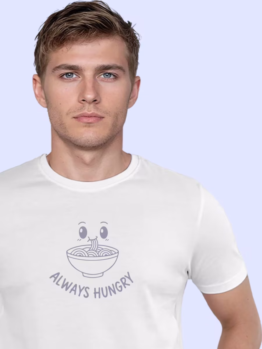 Always Hungry Minimal T-Shirt For Men - Half Sleeve - Image 2