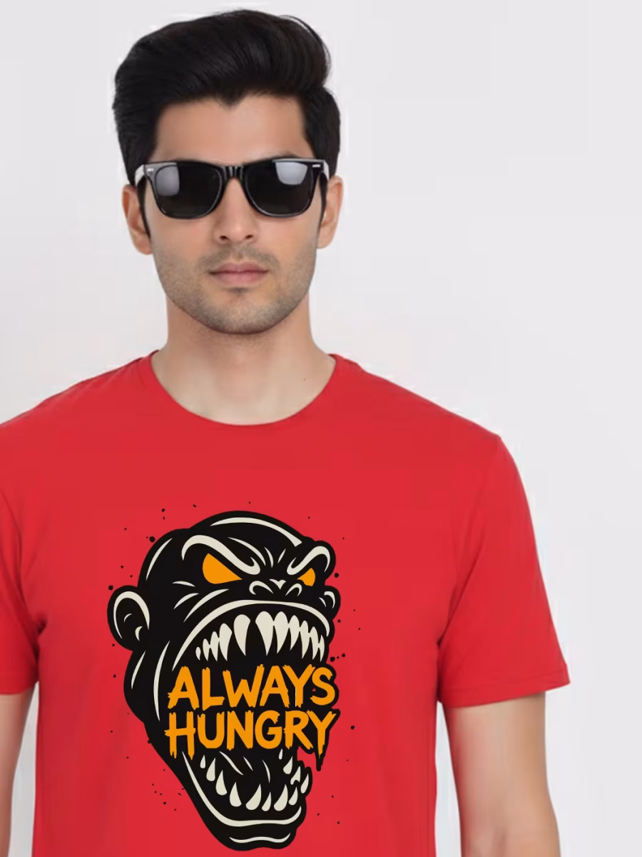 Always Hungry Beast T-Shirt For Men - Half Sleeve - Image 2