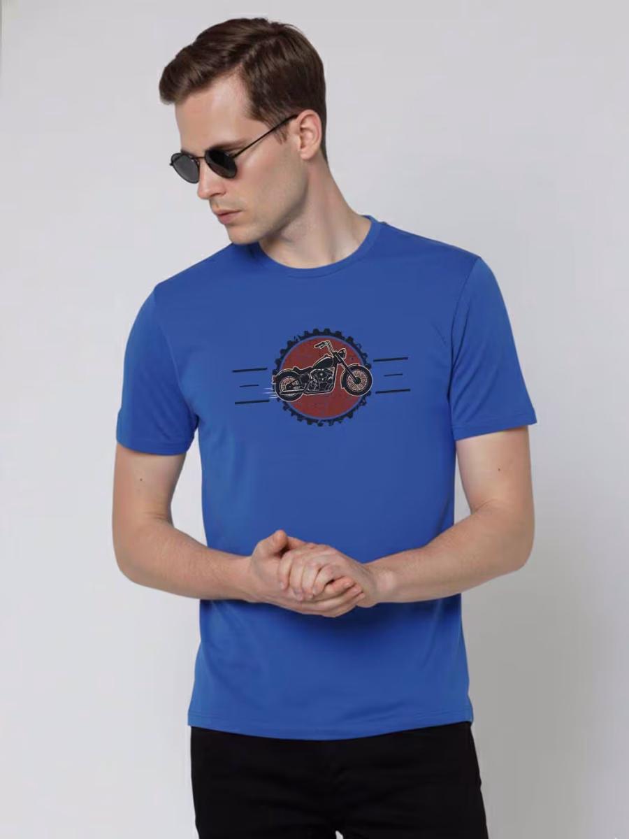 Classic Bike T-Shirt For Men - Half Sleeve - Image 3
