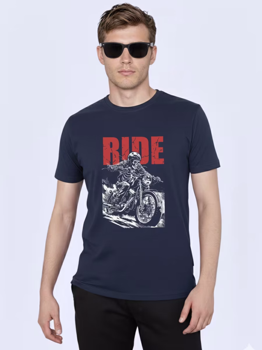 Ride Your Bike T-Shirt For Men - Half Sleeve - Image 3