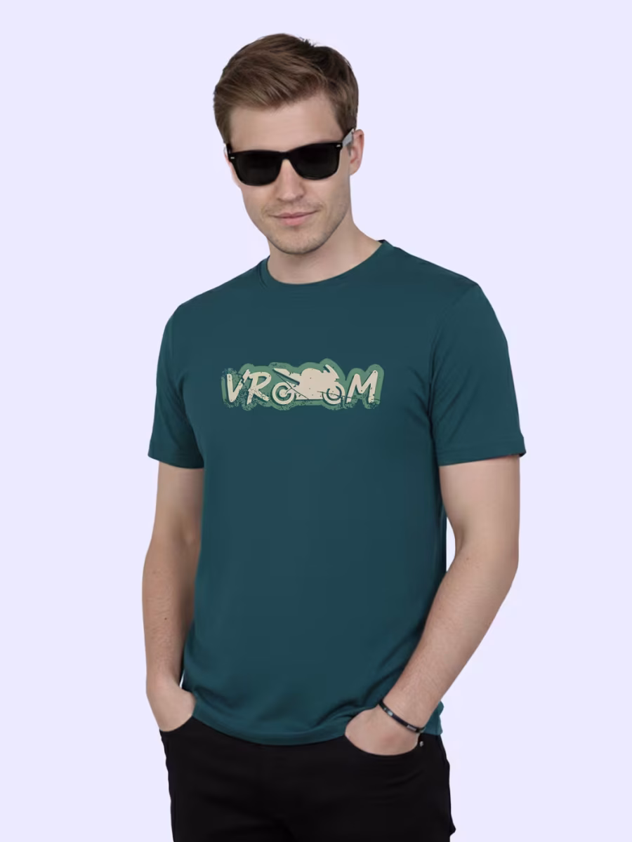 Vroom T-Shirt For Men - Half Sleeve - Image 3