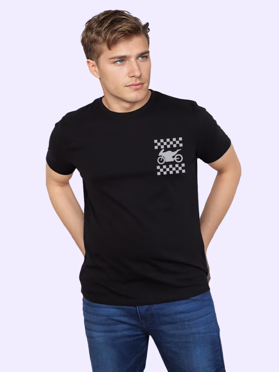 Bike Race T-Shirt For Men - Half Sleeve - Image 3