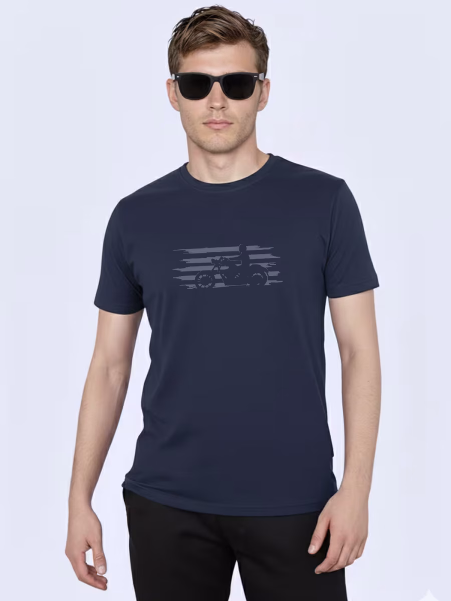 Motorcycle Trip T-Shirt For Men - Half Sleeve - Image 3