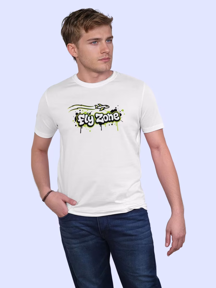Fly Zone T-Shirt For Men - Half Sleeve - Image 3