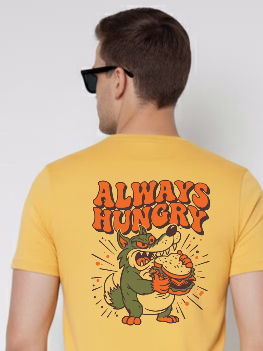 Always Hungry Back Printed T-Shirt For Men - Half Sleeve - Image 3
