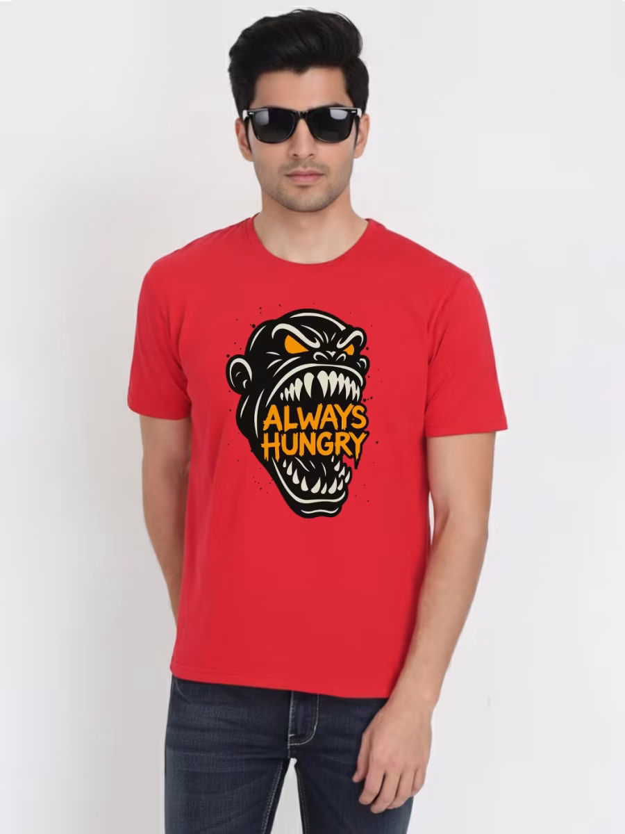 Always Hungry Beast T-Shirt For Men - Half Sleeve - Image 3