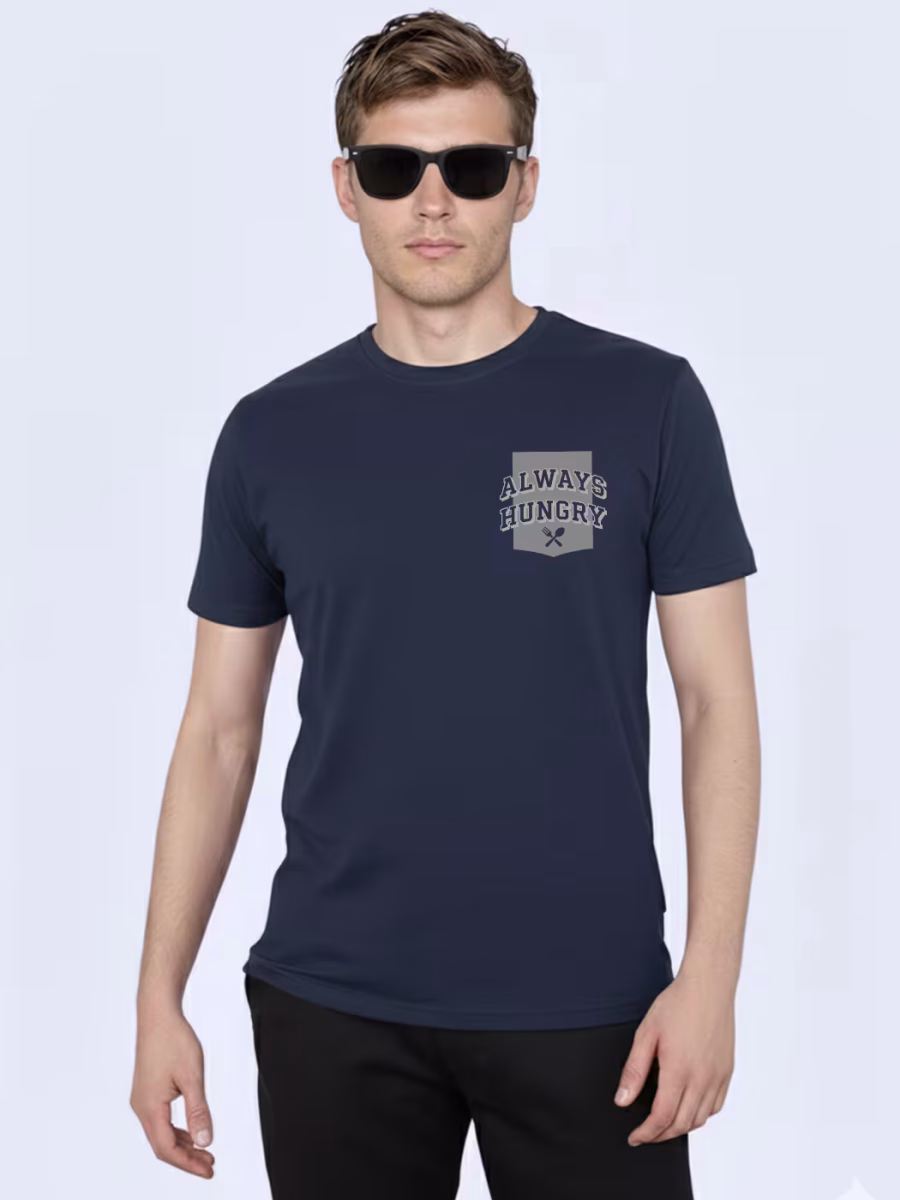 Always Hungry Pocket T-Shirt For Men - Half Sleeve - Image 2