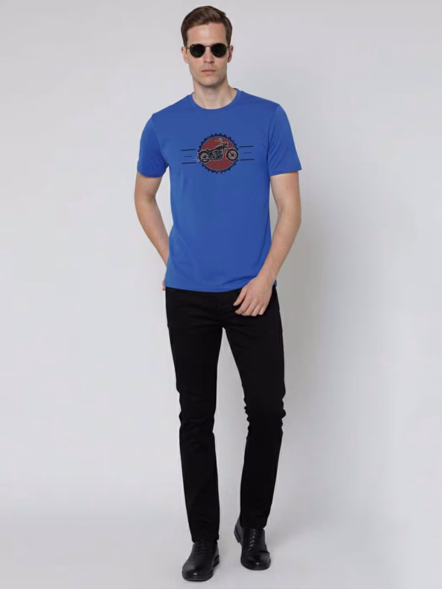 Classic Bike T-Shirt For Men - Half Sleeve - Image 4