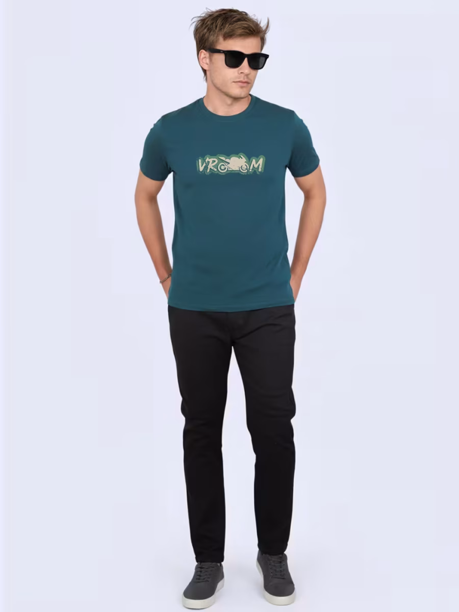Vroom T-Shirt For Men - Half Sleeve - Image 4