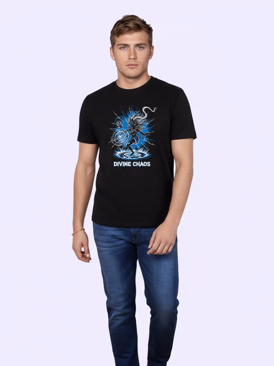 Divine Chaos T-Shirt For Men - Half Sleeve - Image 4