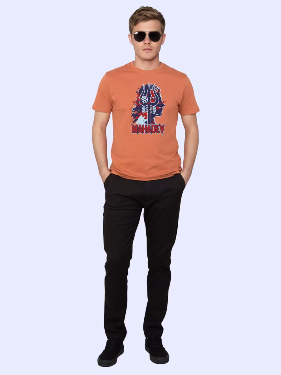Mahadev T-Shirt For Men - Half Sleeve - Image 4