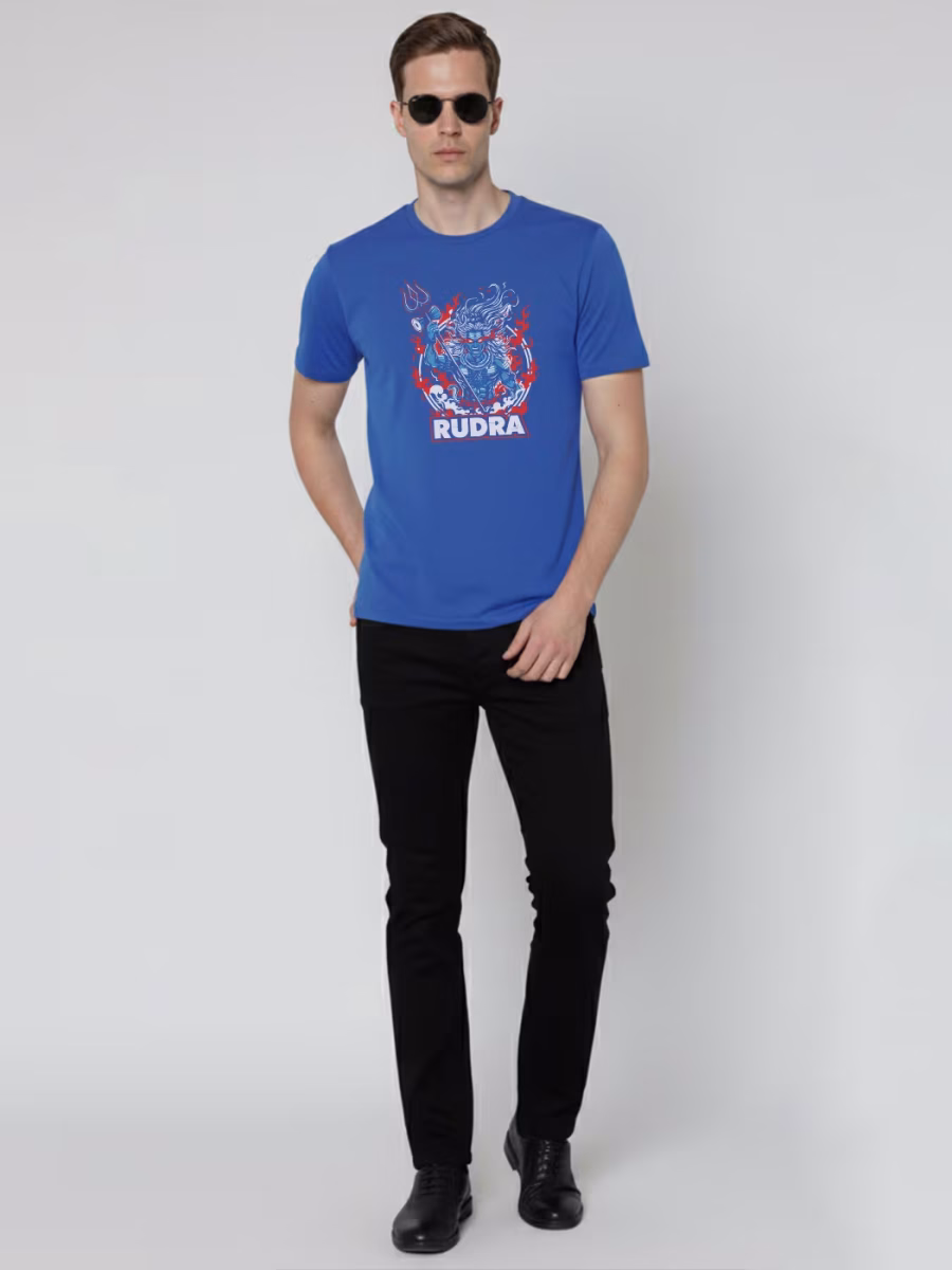 Rudra T-Shirt For Men - Half Sleeve - Image 4