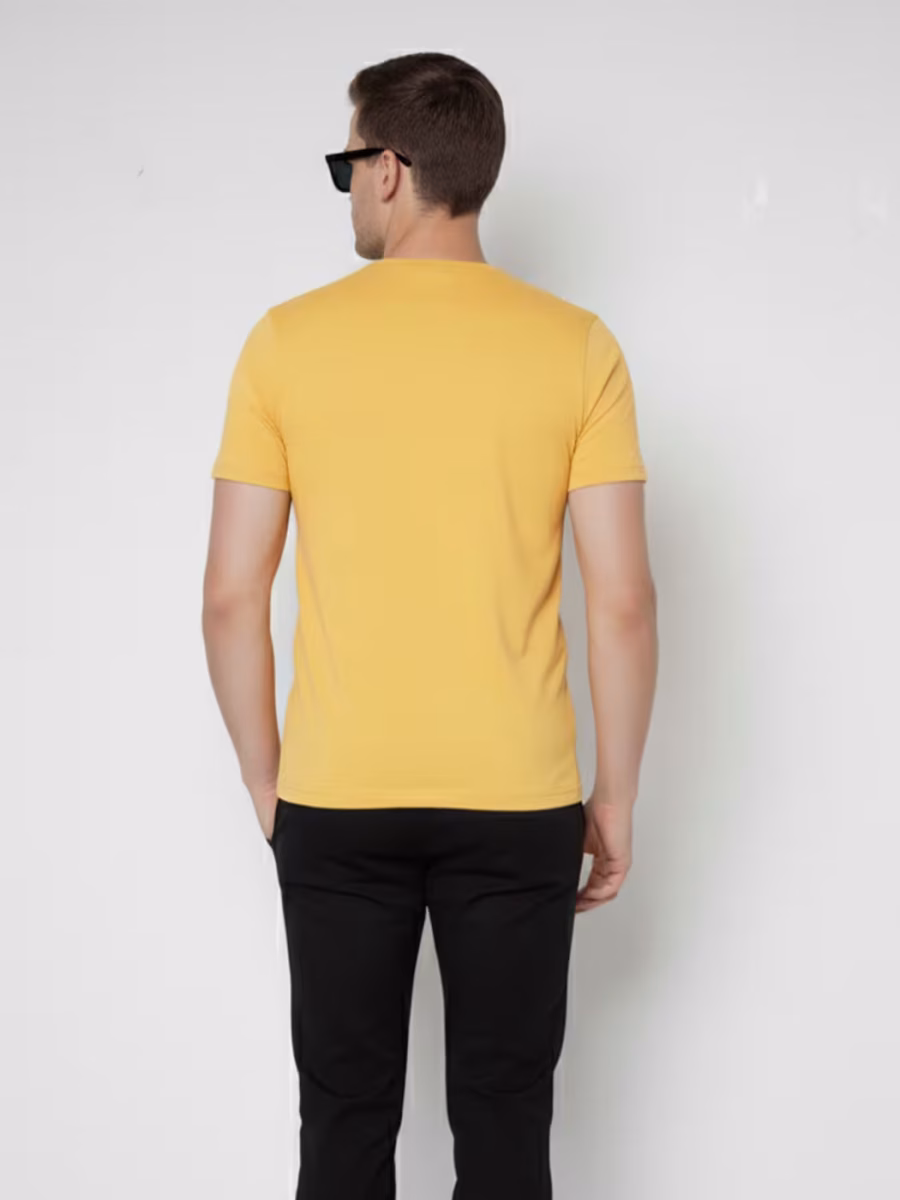 Motorcycle Yellow T-Shirt For Men - Half Sleeve - Image 5