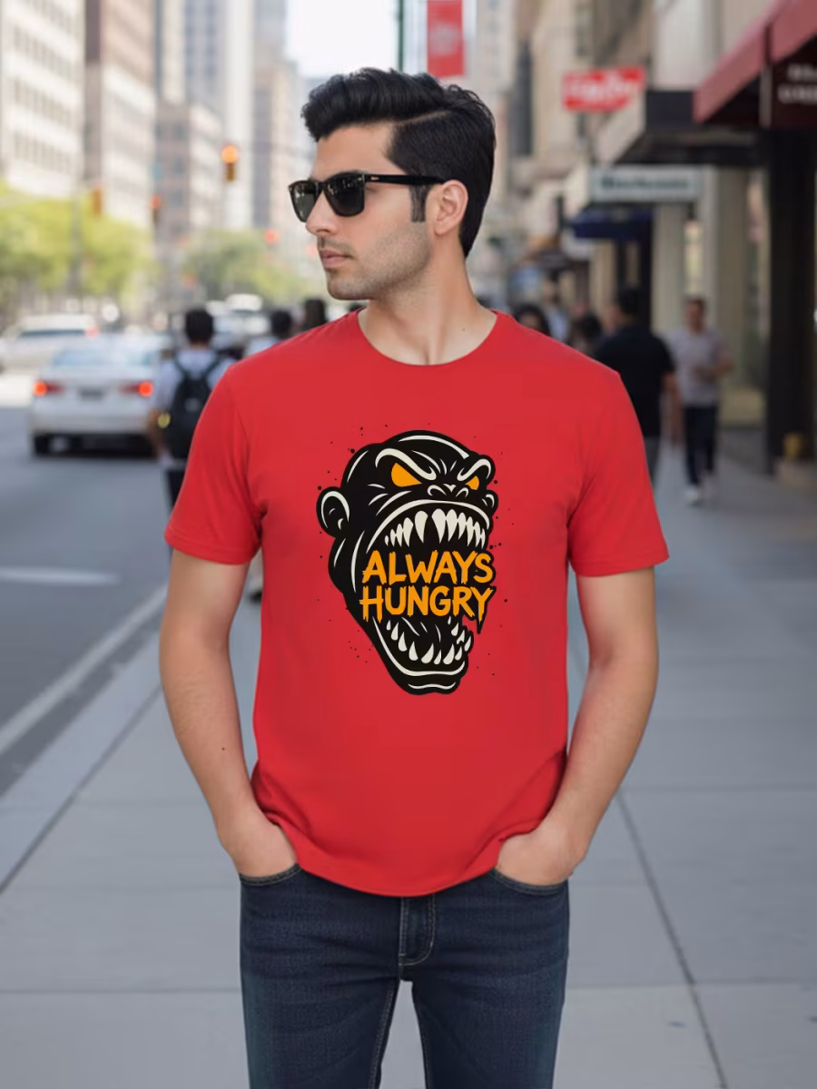 Always Hungry Beast T-Shirt For Men - Half Sleeve